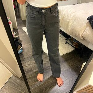 H&M Straight Leg, high Rise Gray Jean